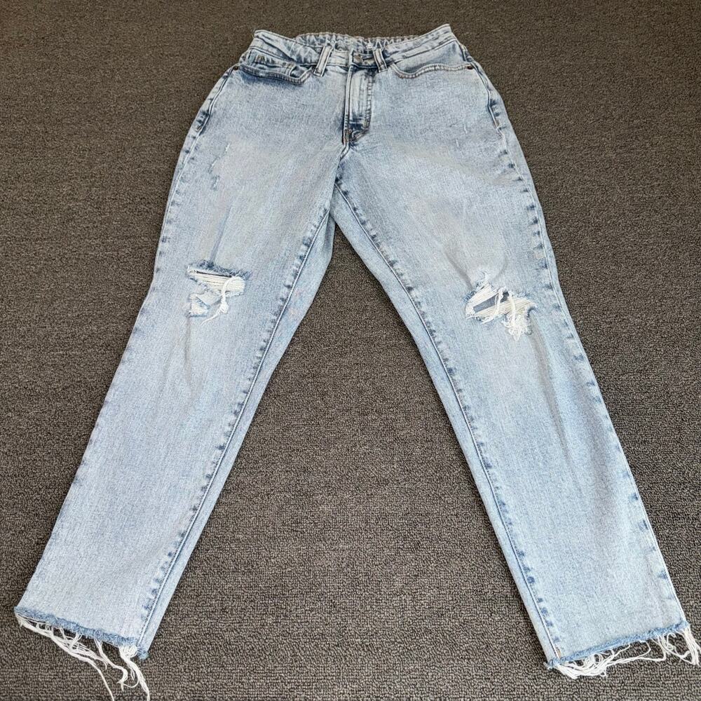 Old Navy High-Rise Curvy O.G. Straight Jeans Women's Size 4 Blue Light‎ Wash